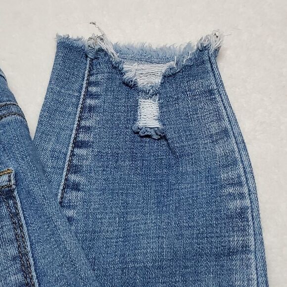 KANCAN Women's Mid Rise Distressed Ankle Skinny Jeans Raw Cut Summer Collection - Picture 10 of 14